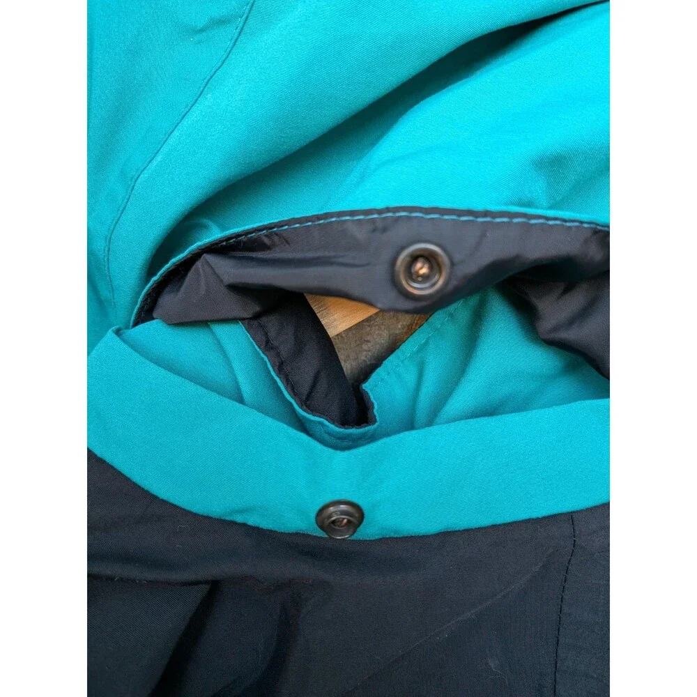 Vintage The North Face Jacket Gore Tex Colorblock Teal Black Large 90s Arapahoe